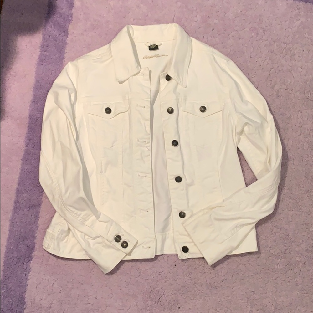 White Eddie Bauer jean jacket